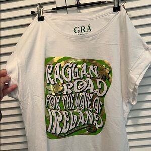 Grá White Graphic T-Shirt ( S) St Patrick Day